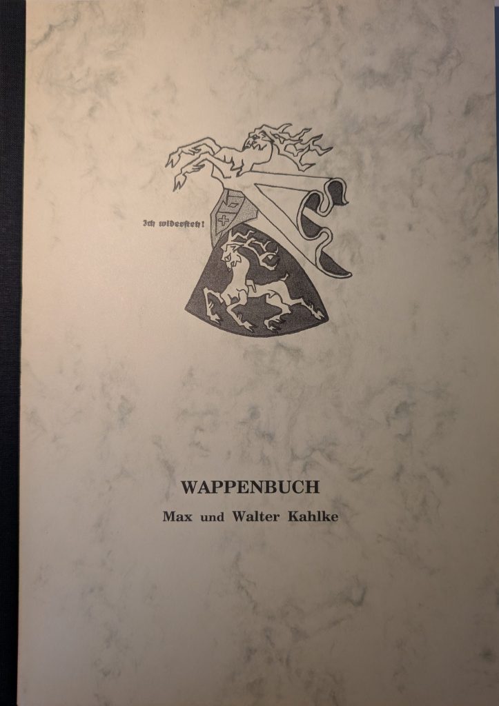 Wappenbuch von Max und Walter Kahlke, Nachdruck